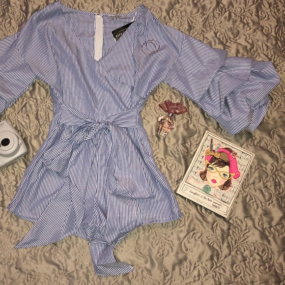 Fashion Nova Pants - Fashion Nova Striped Romper